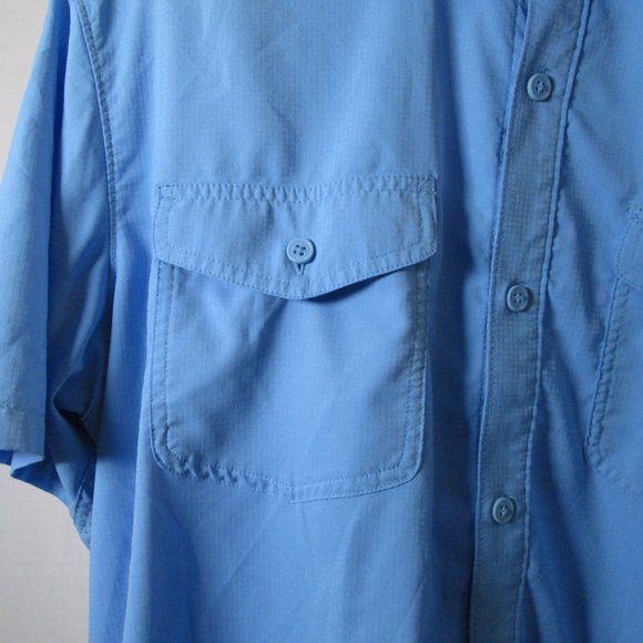 Columbia Mens Blue Omni-Wick Advanced Evaporation Button Down shirt Size… - Picture 6 of 13